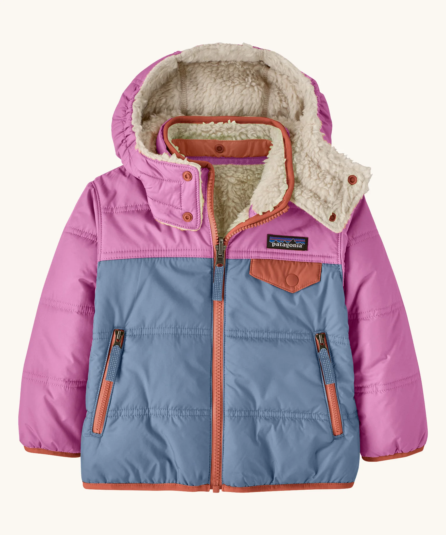 Patagonia Little Kids Reversible Tribbles Hoody – Barnacle Blue