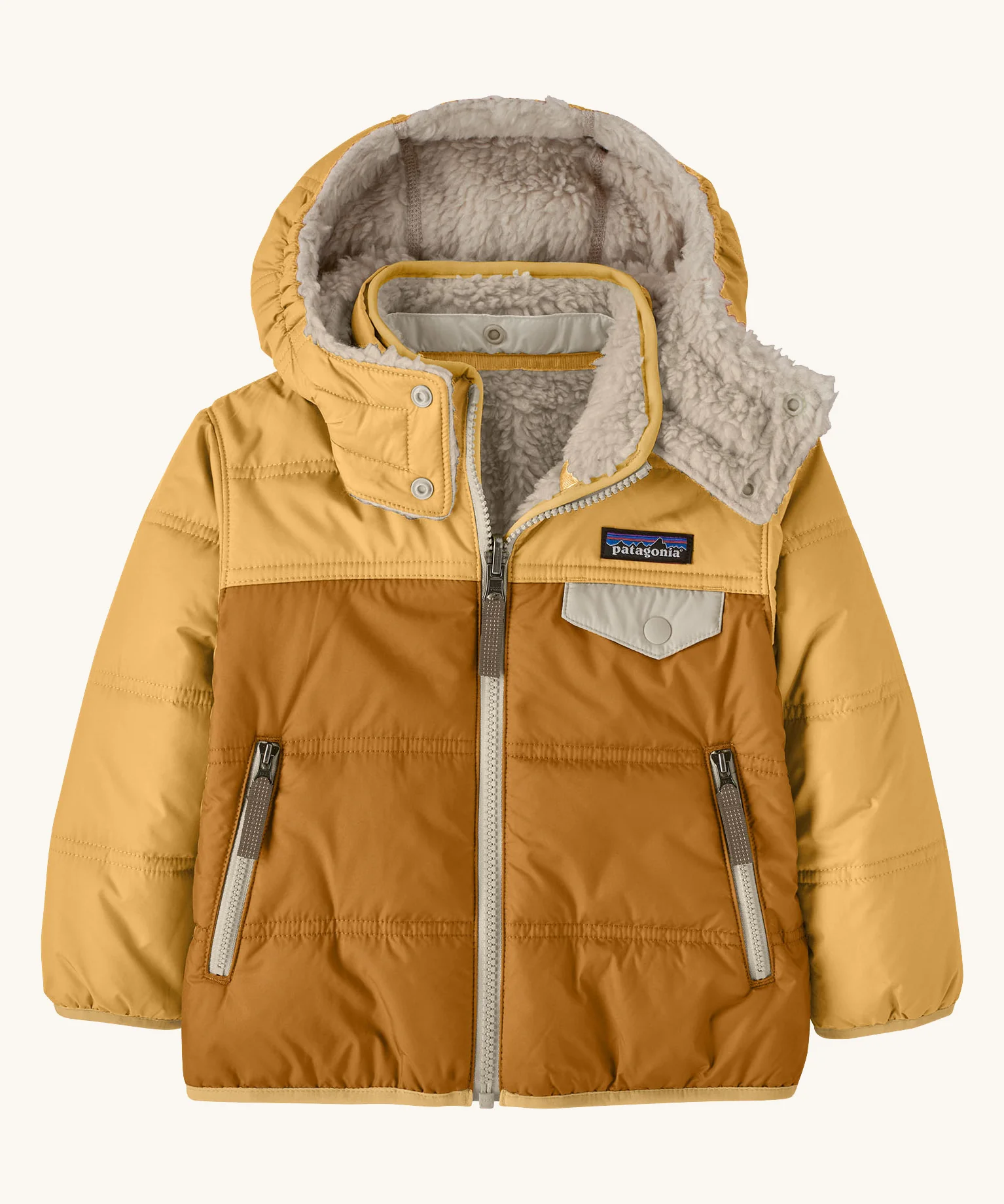 Patagonia Little Kids Reversible Tribbles Hoody – Talon Gold