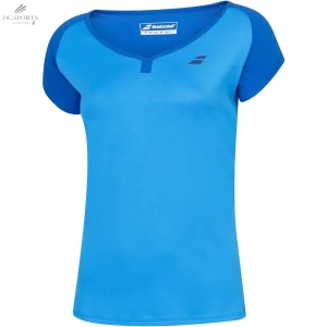T-Shirt Babolat Femme Play Bleu - Confortable, Coupe Classique, Idéal Pour Entraînements