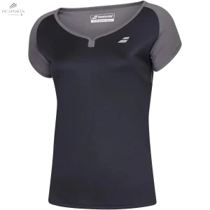 T-Shirt Babolat Femme Play Noir - Confort Optimal pour Entraînement et Match