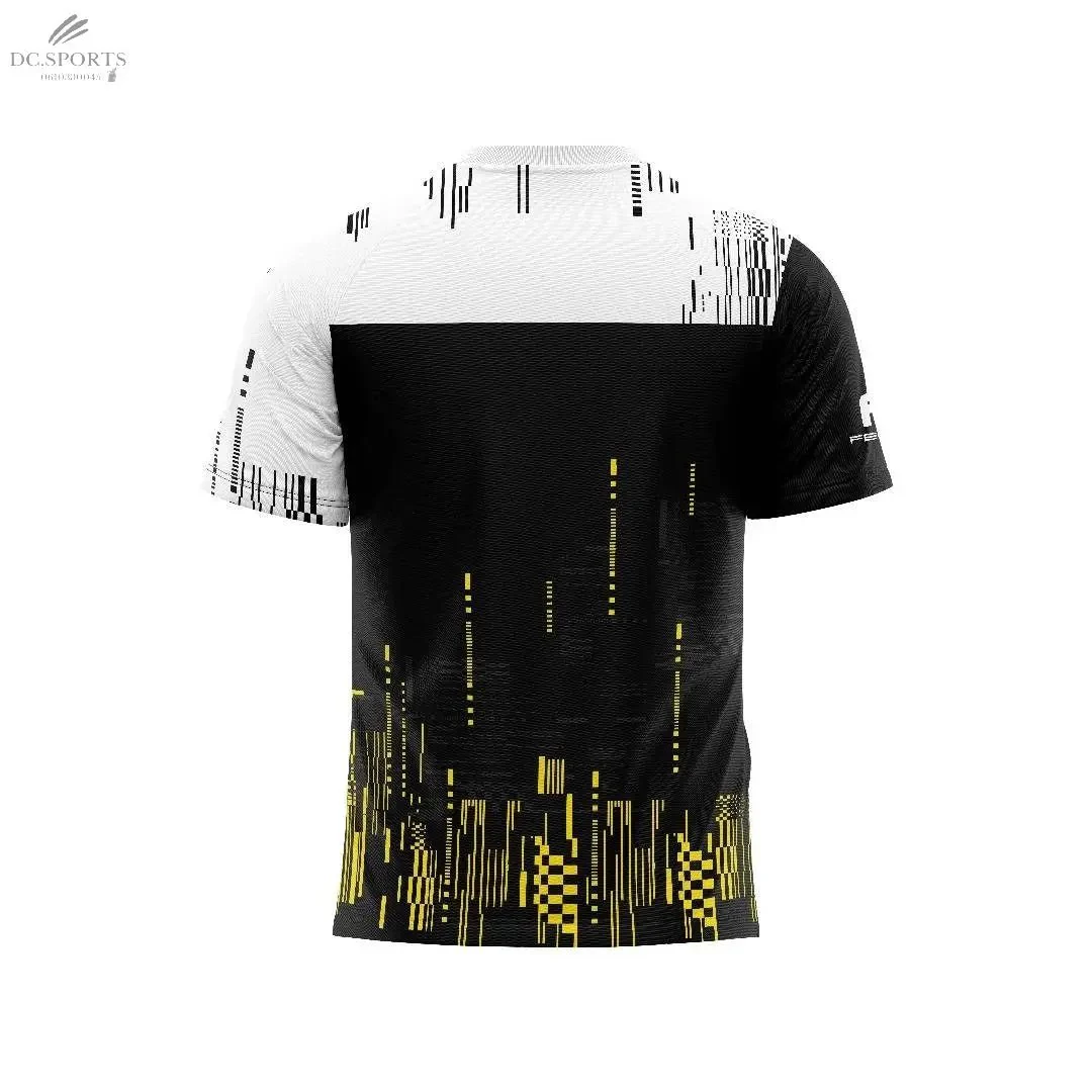 T-Shirt Felet RN 3611 Noir et Jaune pour Homme – Design Épuré et Technologie Dry Fit