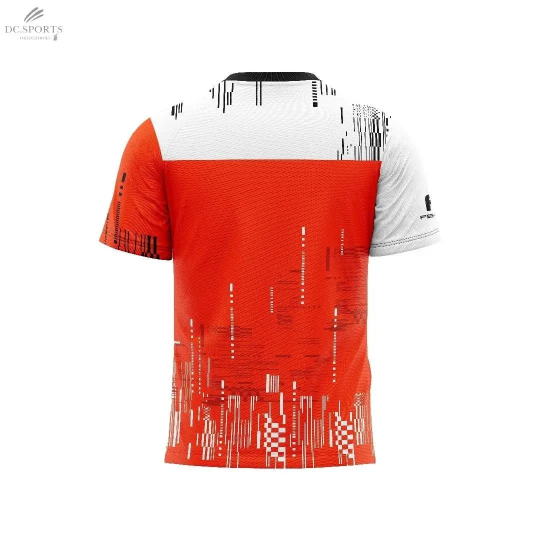 T-shirt Felet RN 3611 Noir/Orange Homme – Léger, Respirant, Technologie Dry Fit