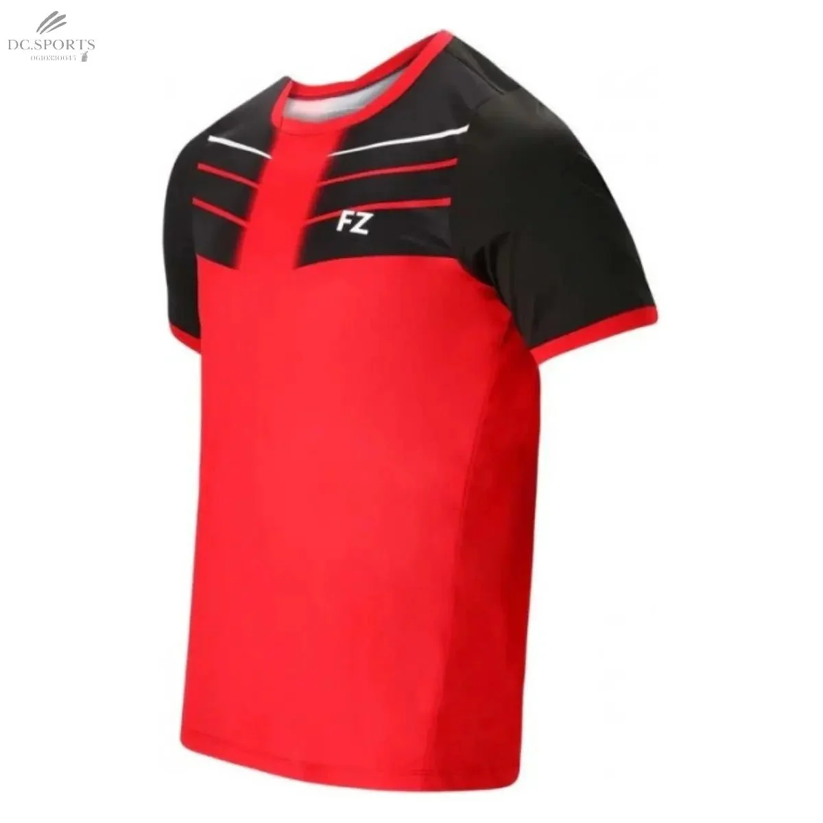 T-Shirt Junior FZ Forza Check Rouge en Polyester 100% Recyclé avec Technologie DryForze