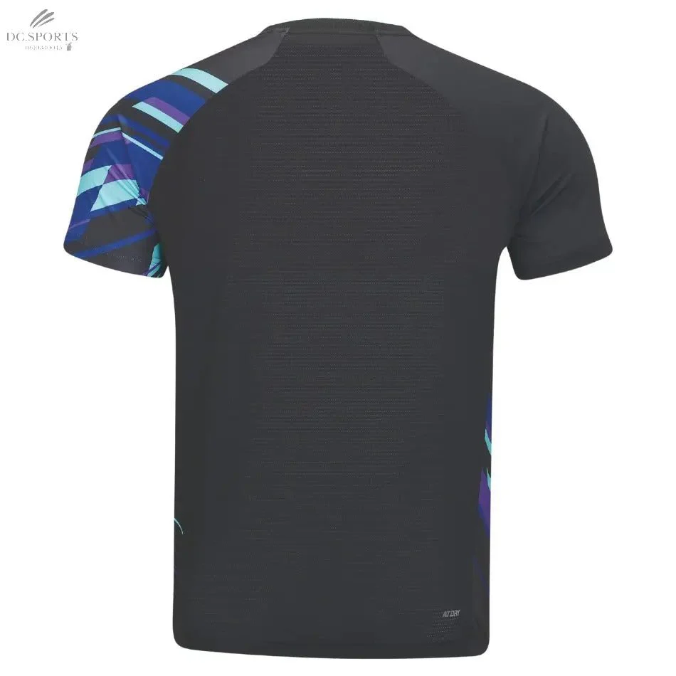 T-shirt Li-Ning Brush Unisexe Badminton Noir – Confort Optimal, Respirant et Léger