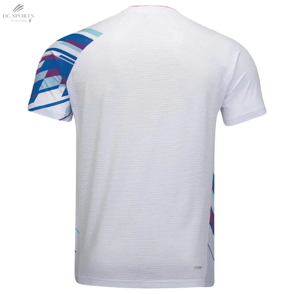 T-Shirt Li-Ning Brush Unisexe Blanc – Confort Optimal & Tissu Respirant Pour Badminton