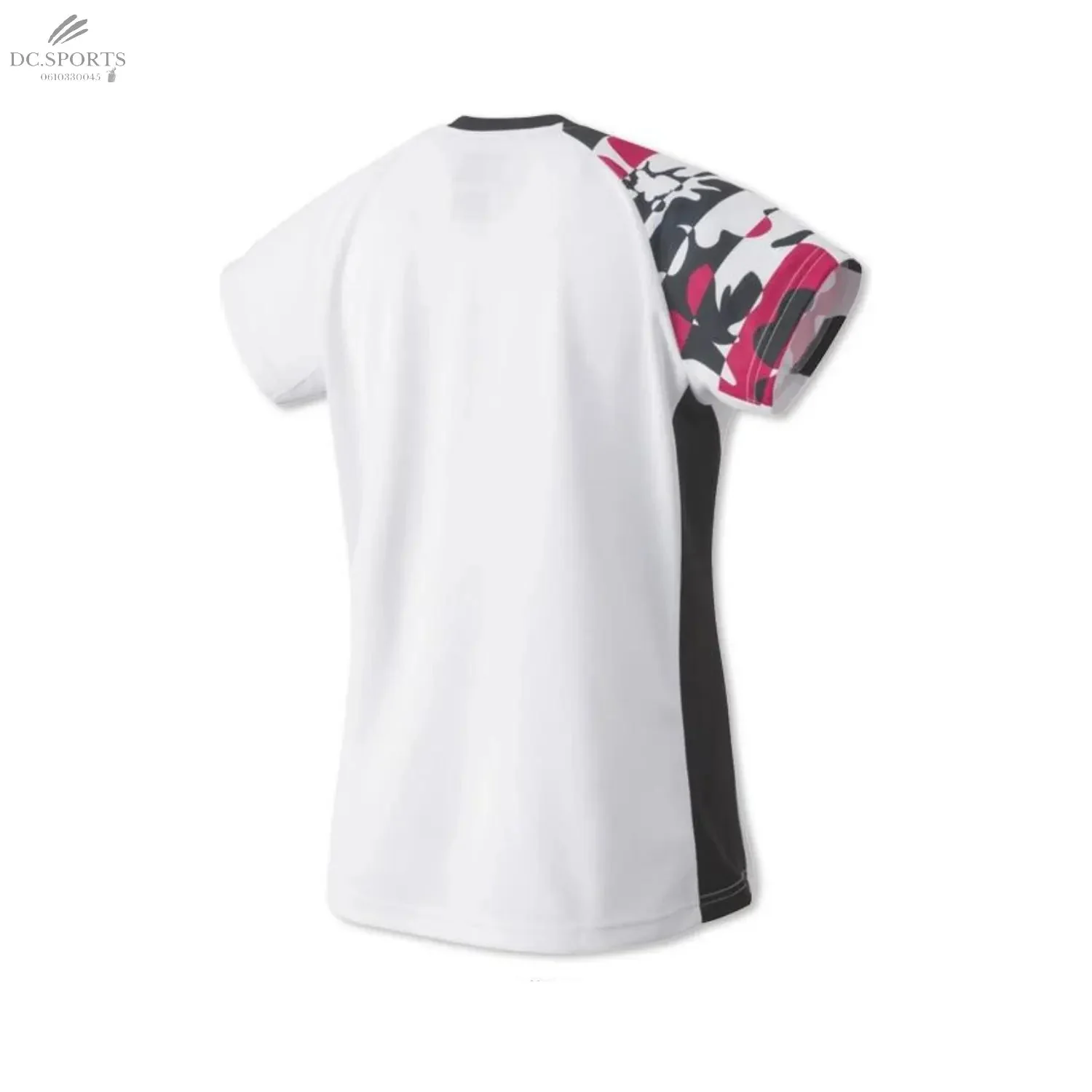 T-Shirt Femme Yonex 20702EX Blanc/Rouge – 100% Polyester, Confort Respirant, Évacuation Humidité