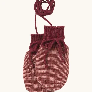 Disana Merino Wool Baby Mittens - Cassis / Rose