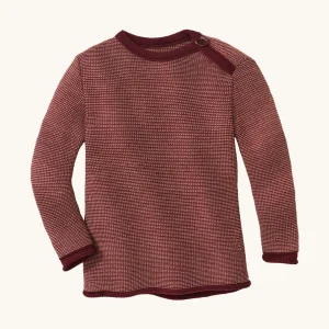 Disana Merino Wool Melange Jumper - Cassis / Rose