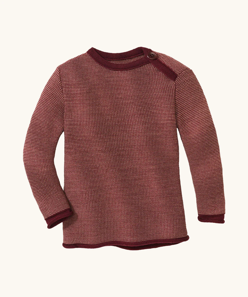 Disana Merino Wool Melange Jumper - Cassis / Rose