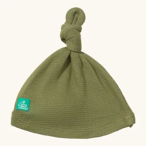 Little Green Radicals Waffle Tie Baby Hat - Chive / Green