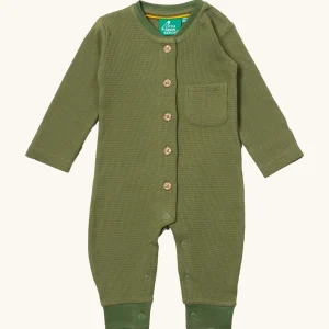 Little Green Radicals Waffle Playsuit - Chive
