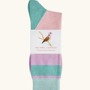 Silverstick Turtle Dove Organic Cotton Socks - Matt Sewell