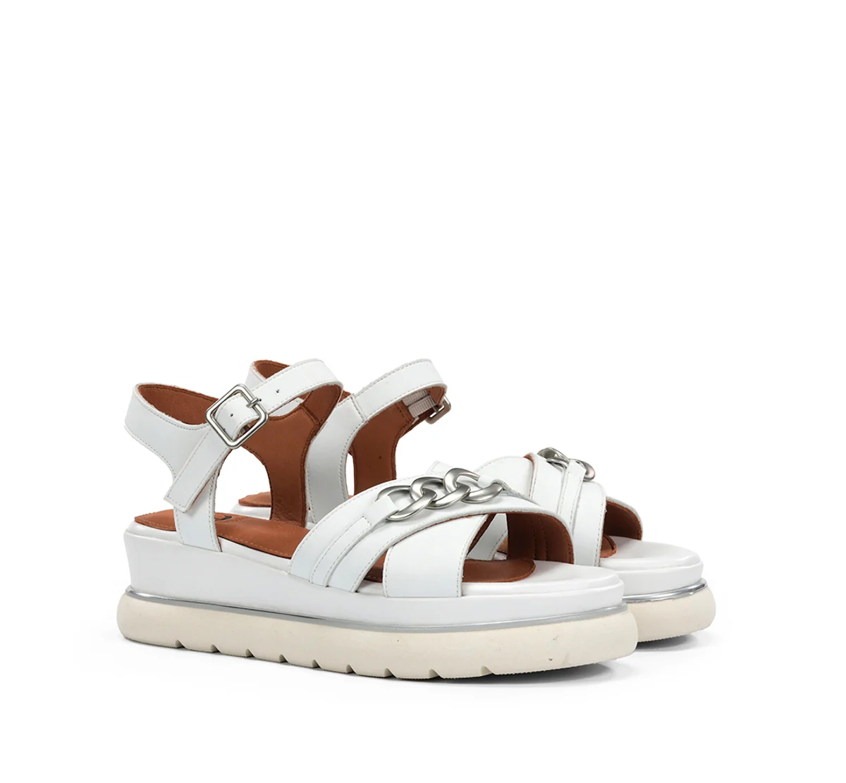 NIKA D9527 Sandale Blanc